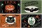 4Pcs Halloween Placemats Pumpkin Bat Black Cat Skeleton Table Mat(Colorful)